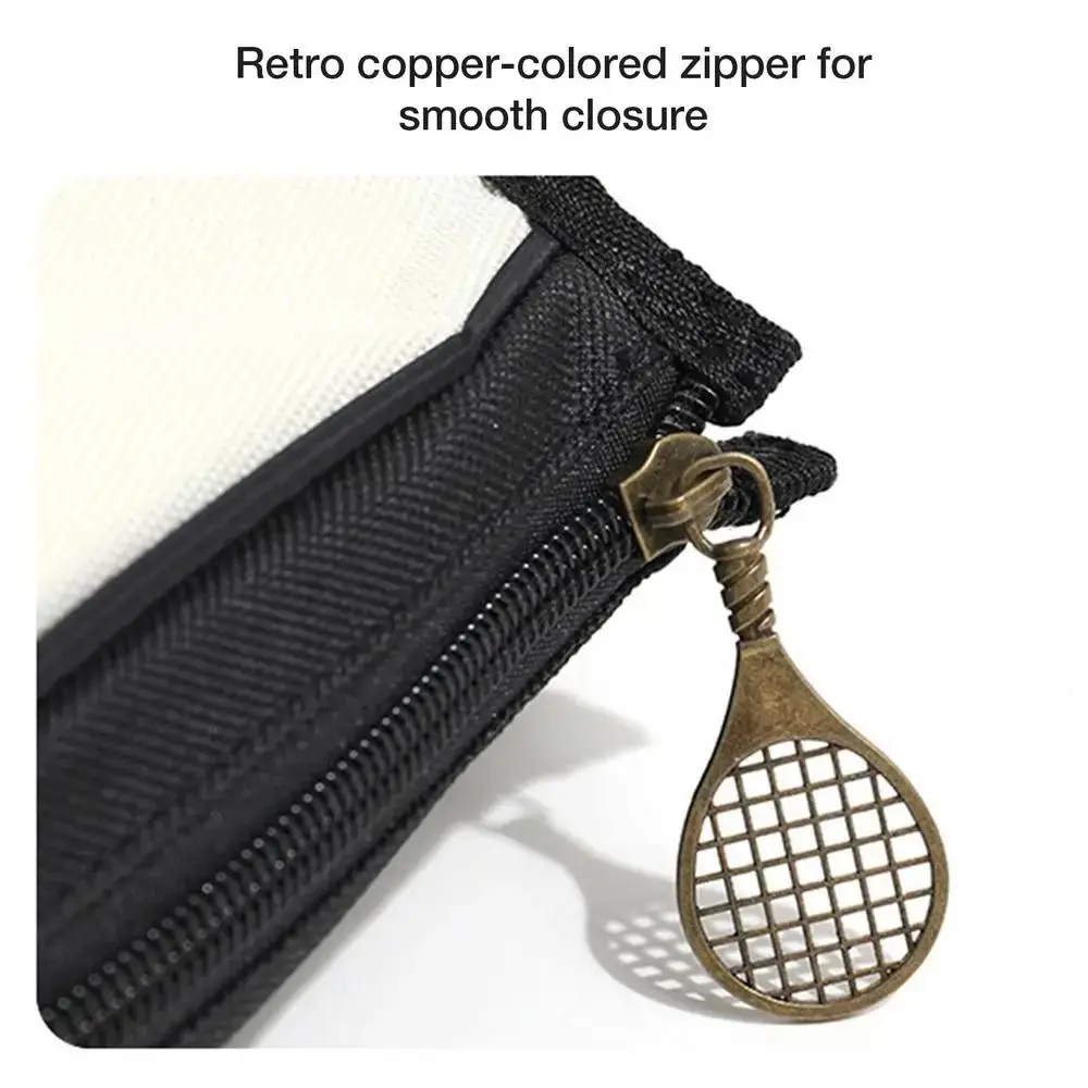 Bolsa para raquetas de tenis de gran capacidad, impermeable, correa ajustable, mochila para raqueta, organizador con cierre de cremallera, bolsa deportiva para raqueta - imagen 2