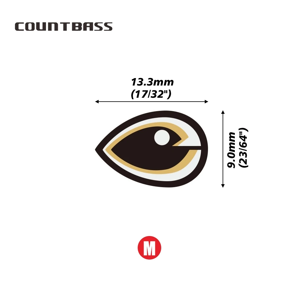 Countbass 100 Uds accesorios de pesca, señuelos de pesca holográficos láser 2D ojos para plantillas de metal cuchara popper Señuelos de pesca - imagen 5