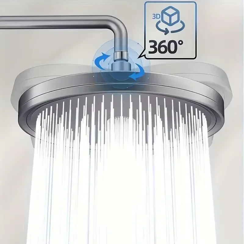 Cabezal de ducha de lluvia de 6 modos, cabezales de ducha de lluvia superiores de alta presión, accesorios para grifos de ducha de baño con filtro - imagen 5