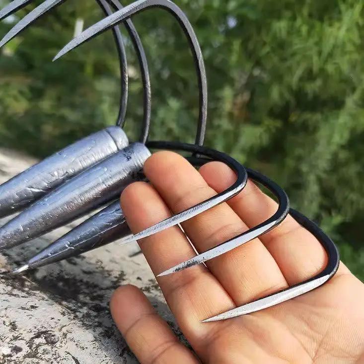 Anzuelo De Pesca De acero al carbono con plomo, 5 uds., anzuelo triple afilado, anzuelos De anclaje Triple, Anzuelos De Pesca Mar, aparejos De Pesca - imagen 3