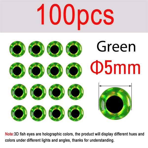 100pcs green 5mm