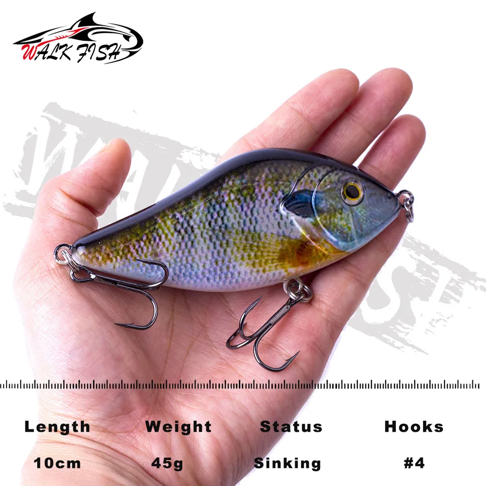 WALK FISH-señuelo de pesca Jerkbait de hundimiento lento, cebo de tirón de cuerpo duro, deslizador, acción de natación, 14,5/45G - imagen 3