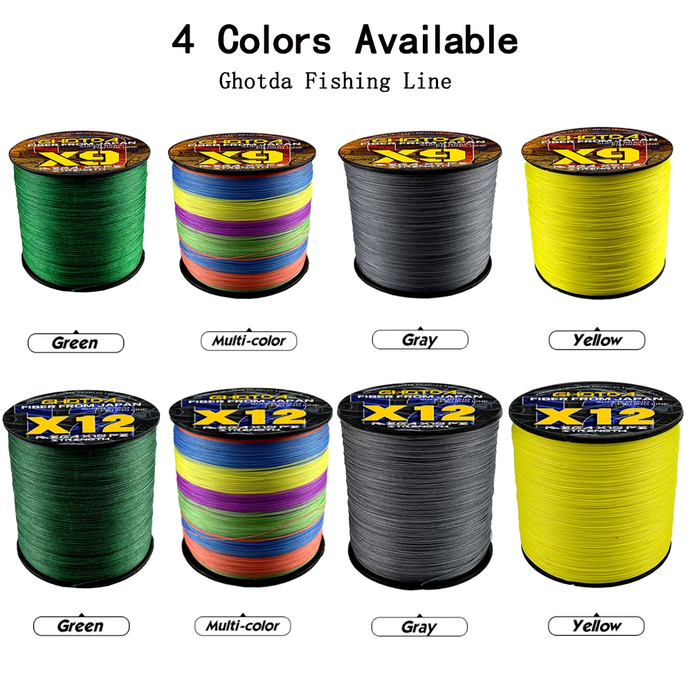 Líneas de pesca trenzadas de fundición larga, línea fina y lisa de PE de 0,14mm-0,55mm para cordón de pesca de agua salada, 8 hebras, 9 hebras, 12 hebras - imagen 2
