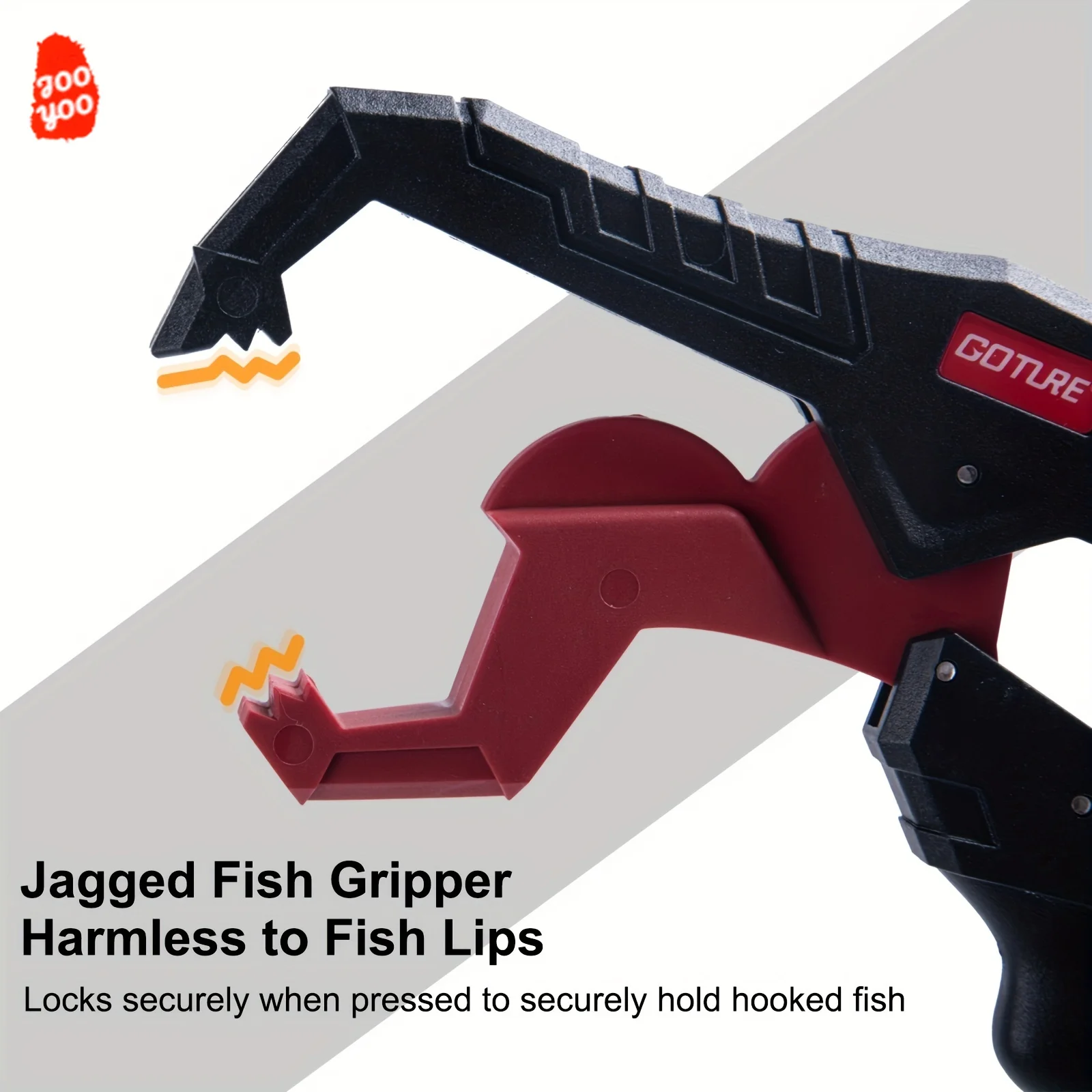 JOOYOO-pinza flotante de nailon para peces, herramienta de agarre portátil con cordón para agua dulce y salada, 24cm, 1 unidad - imagen 2