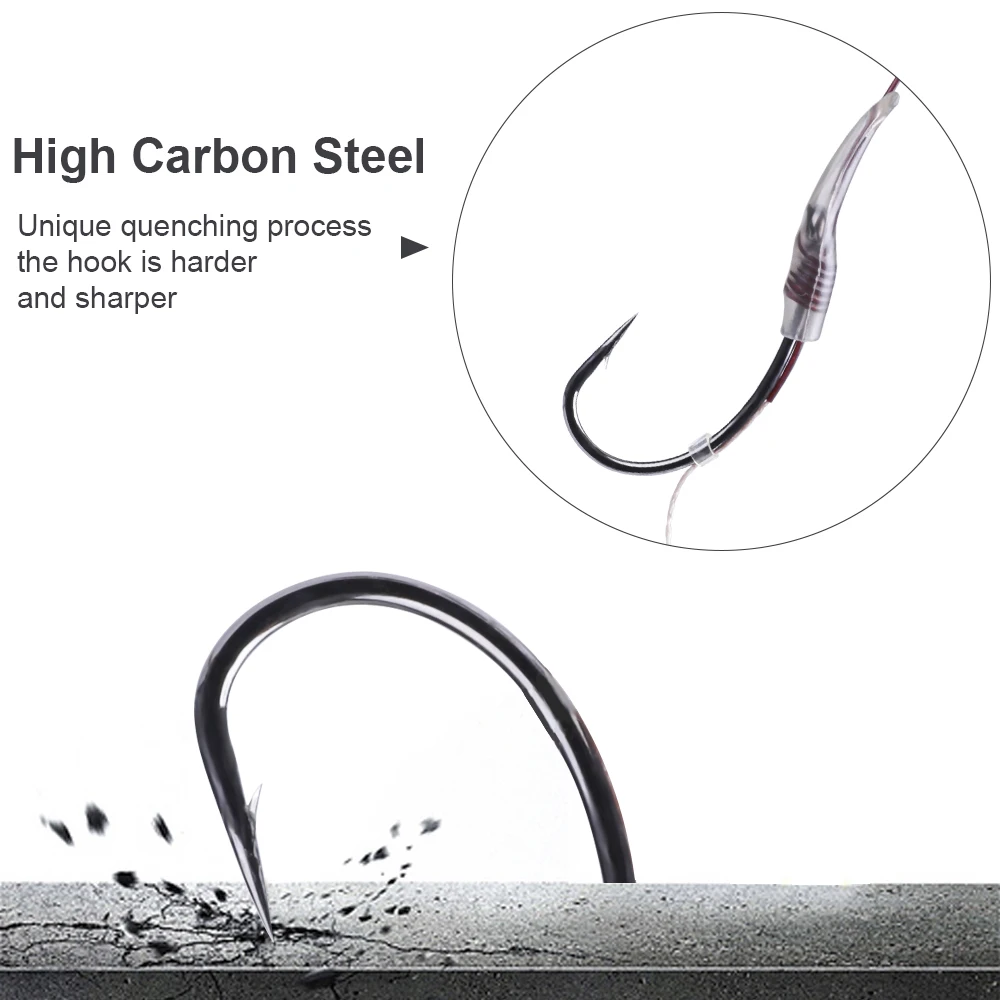 NGB-sedal de pesca de carpa, 1 Juego de 22,5 cm, aparejos de pelo con ganchos, 15LB, 20LB, 25LB, 30LB, líder trenzado, accesorios de grupo alimentador europeo - imagen 5