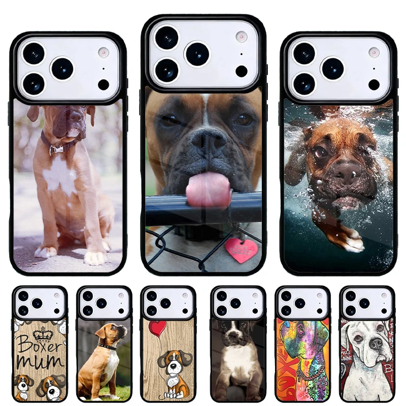 Funda iPhone Boxer – Carcasa trasera con estampado de cachorro