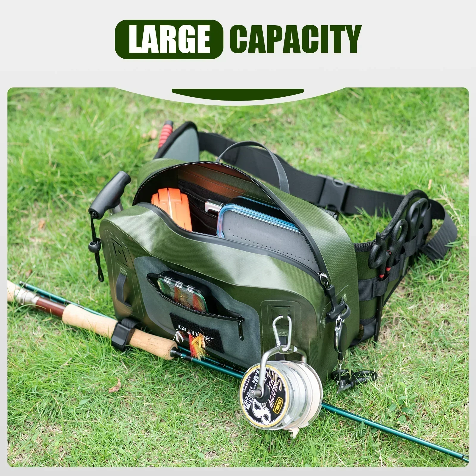 Riñonera de Pesca Goture Impermeable con Portacañas - imagen 3