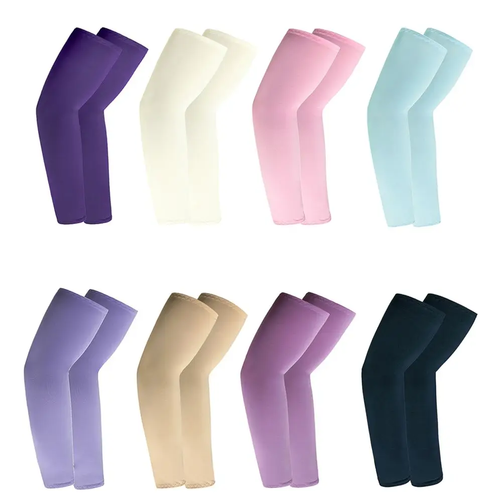 Mangas de hielo para pesca, cubierta de brazo para deportes al aire libre, protección solar, Pulgar descubierto, antiquemaduras solares, 2 piezas - imagen 2