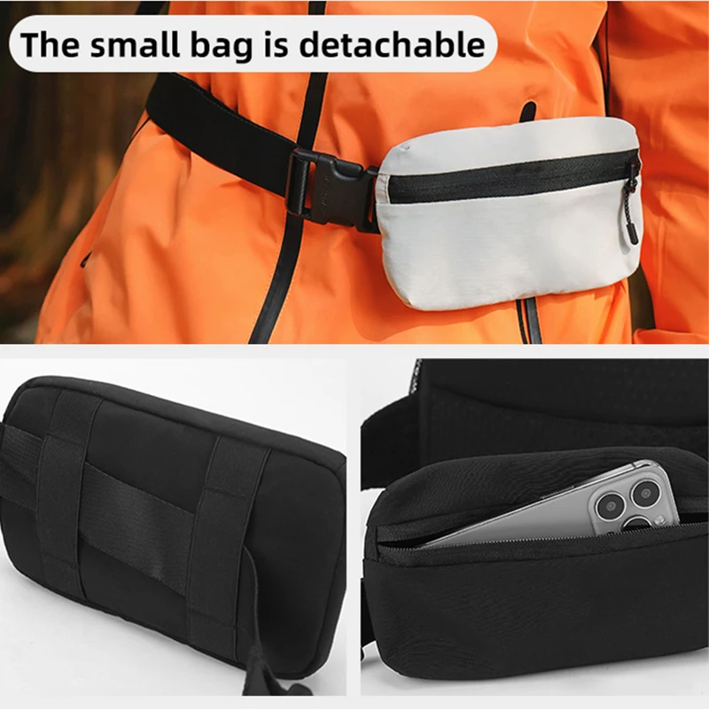 Riñonera de pesca multifunción con correa en forma de U, bolsa de pecho para correr al aire libre, bolsa de aparejo para ciclismo, riñonera portátil para deportes y caza - imagen 4