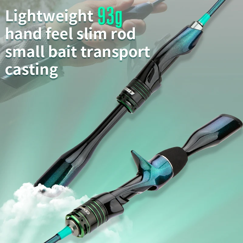 Caña de pescar CEMREO ligera UL, 1,5 m-1,8 m, punta sólida, caña para trucha, guías Fuji, caña giratoria con agarre de carbono de una sola pieza, caña de fundición de cebo - imagen 5