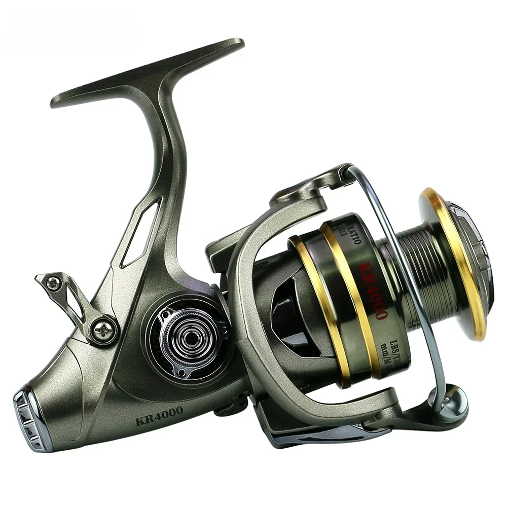 Max 10KG Slepen 13 + 1 BB Karper Voor Achter Dubbele Rem Spinning Visserij-reel Metalen Spoel Visserij-reel Zoutwater 3000-6000 - imagen 4