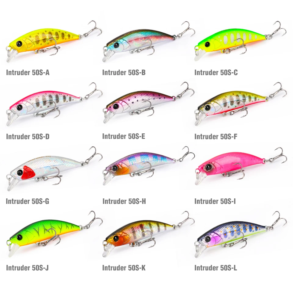 Tsurinoya 12 Uds 5cm 5g hundimiento Minnow Wobblers señuelo de pesca para lubina perca Lucio trucha cebo duro Jerkbait Artificial Crankbait - imagen 3