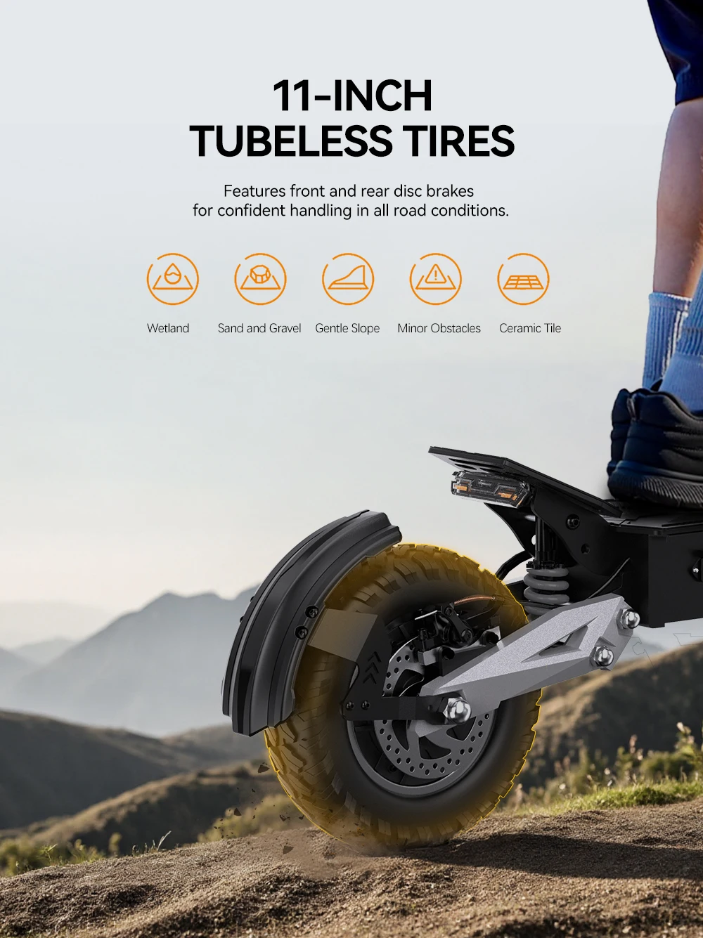 OOTD T10 Scooter Eléctrico Plegable Todoterreno - imagen 3