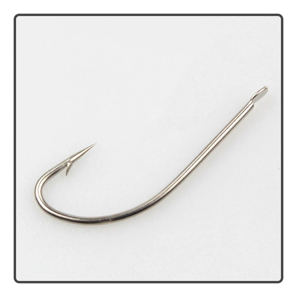 Anzuelo de acero con alto contenido de carbono, accesorio de pesca con púas en forma de cola de zorro blanco y plateado, 100 unids/lote por caja - imagen 5