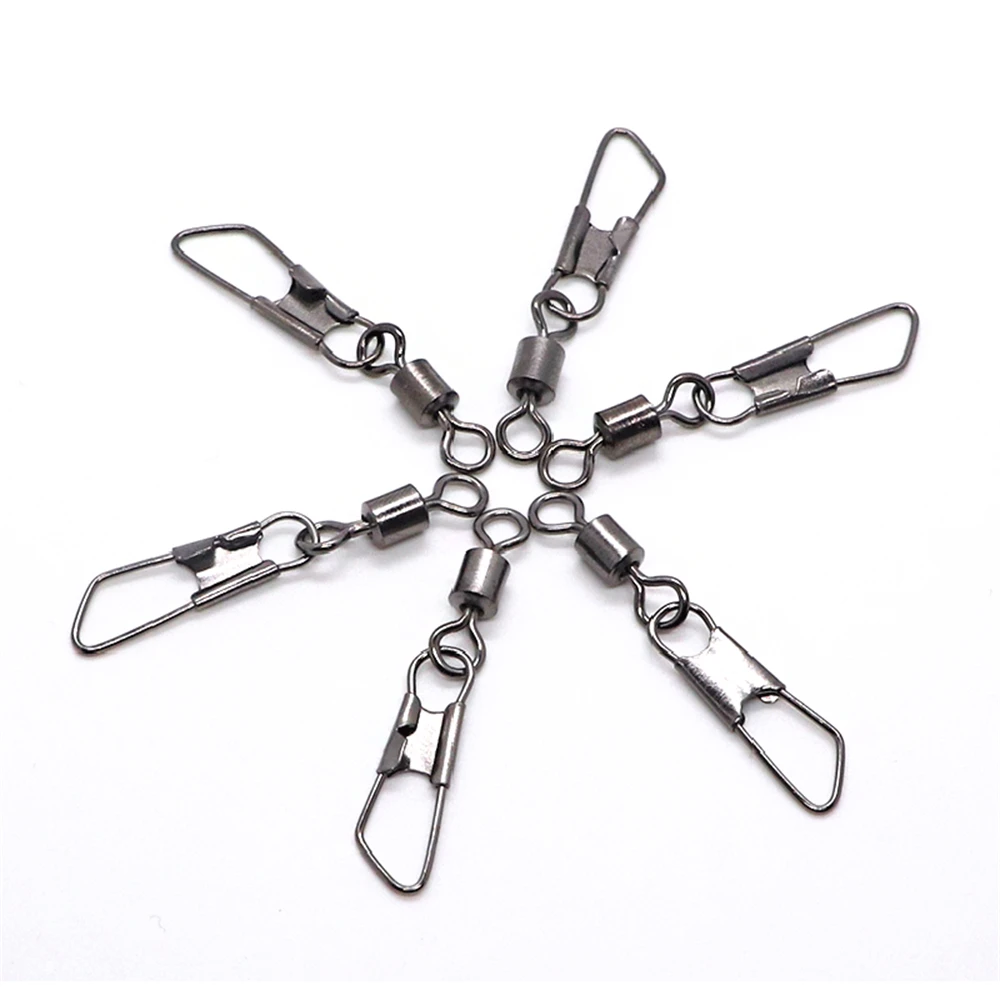 Giratorios de pesca con clip snap – Acero inoxidable - imagen 3