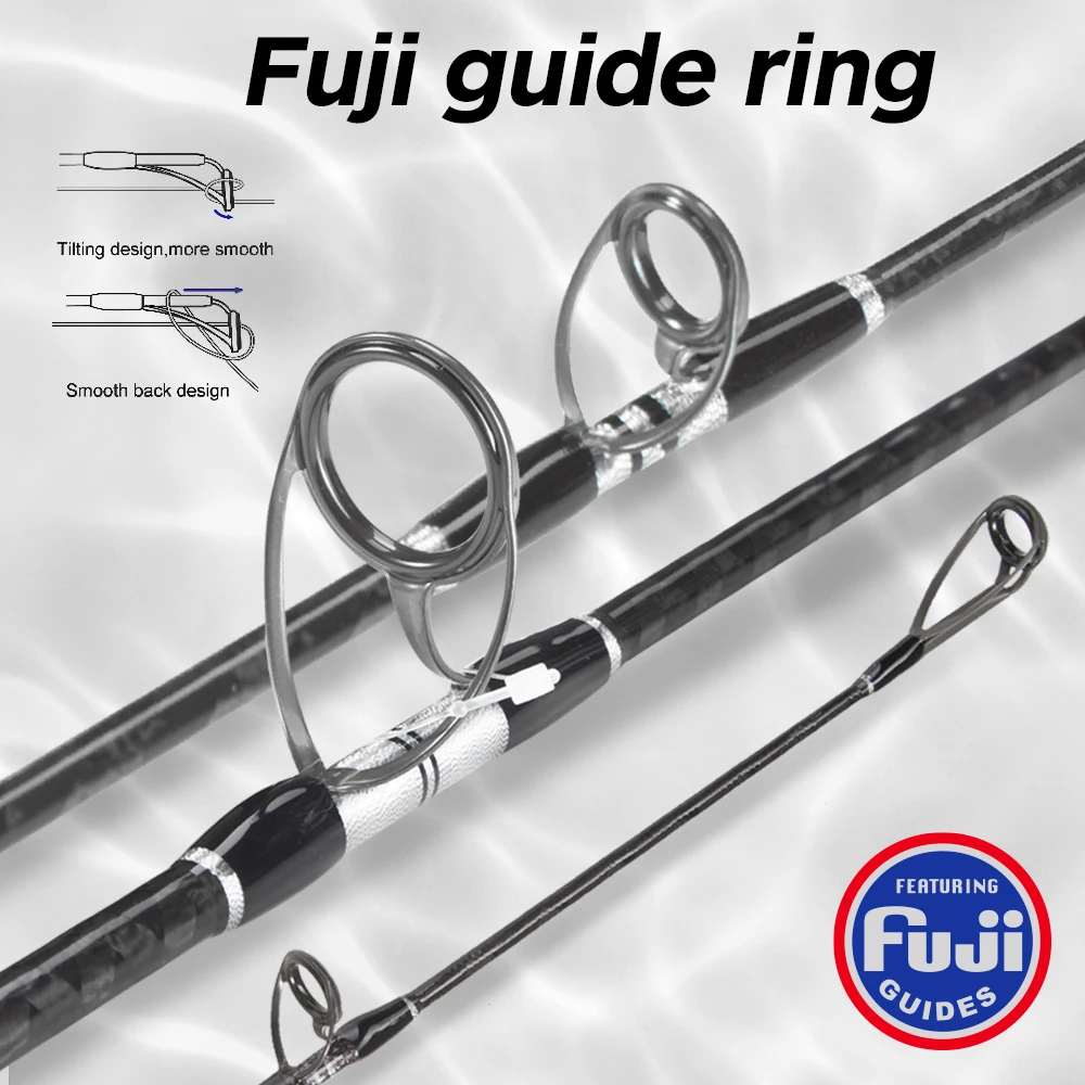 Hunthouse-caña de pescar de Jigging rápido en alta mar, 1,68 m, 1,78 m, 1,98 m, 100g-450g, señuelo para juego grande, barco oceánico, guía Fuji, tipo J - imagen 4