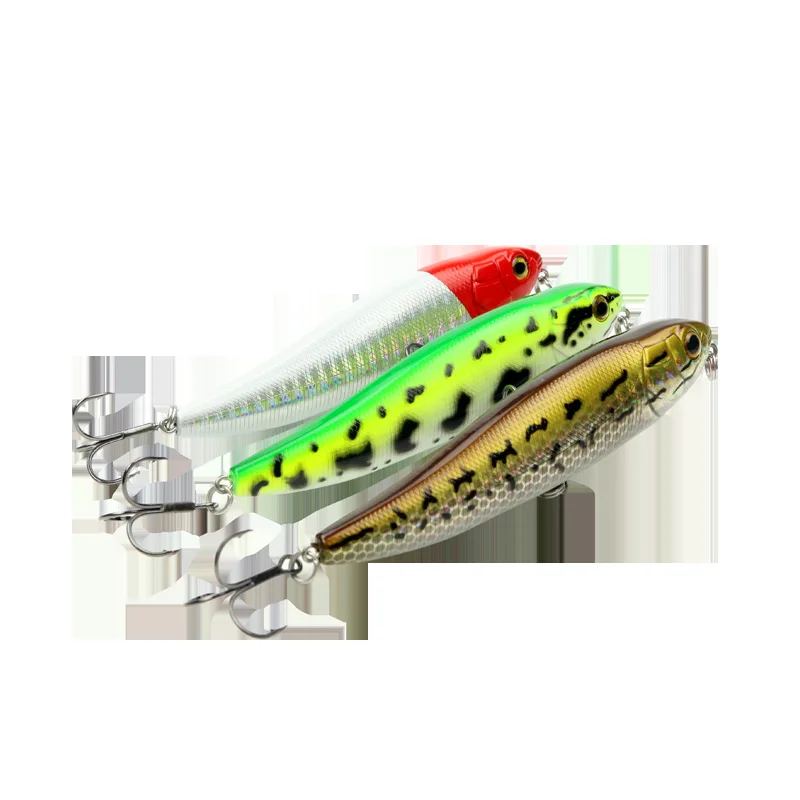 Señuelo de Pesca Topwater de 95mm y 15g, cebo tipo lápiz flotante, anzuelo Swimbait 3D, Popper, Pesca, Wobbler, equipo de pececillo, Crankbait - imagen 5