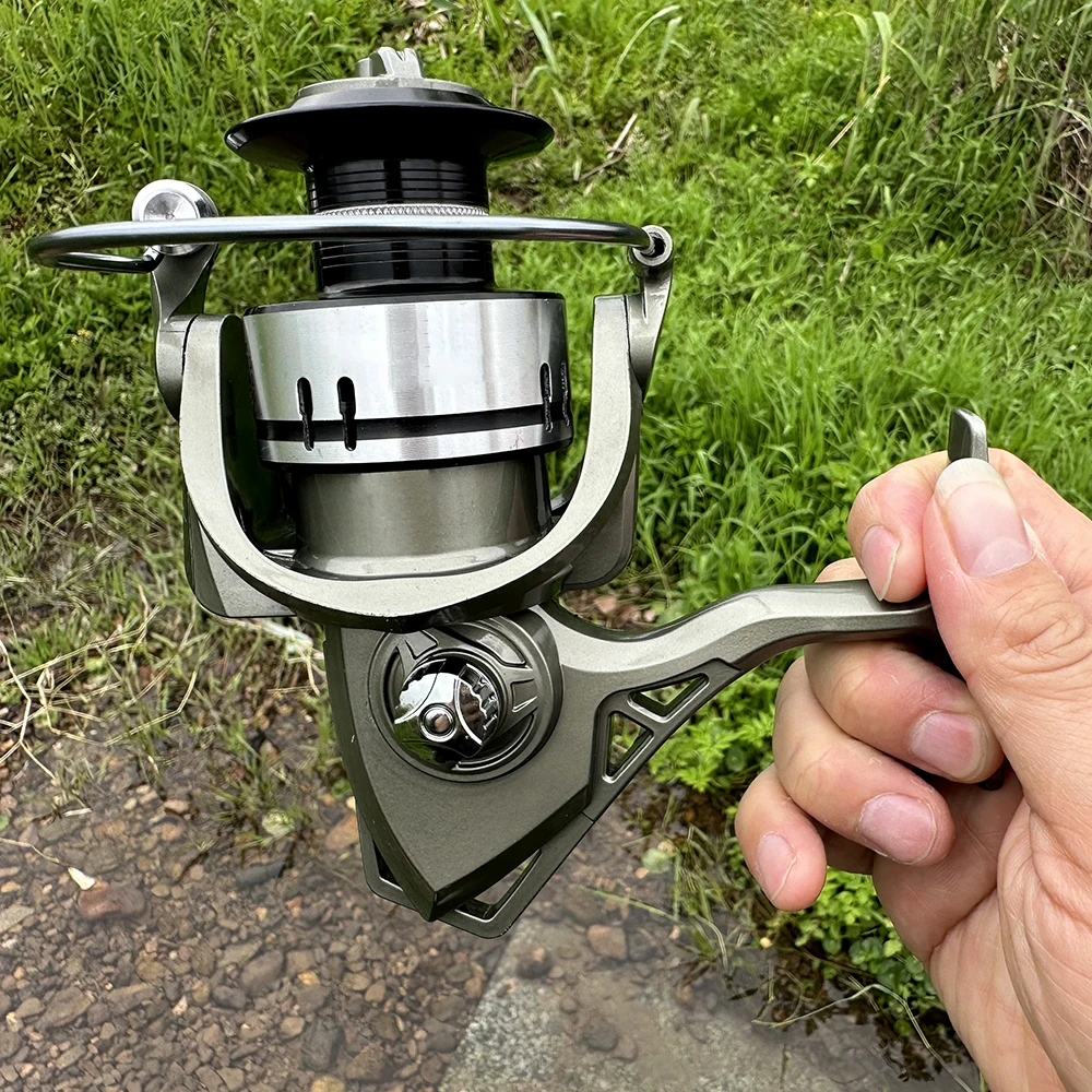 Carrete de Pesca Baitcasting, arrastre máximo 13 + 1BB, 8KG, relación de engranaje 5,2: 1, copa de línea profunda de alta velocidad para lubina, Lucio, trucha, Pesca - imagen 5