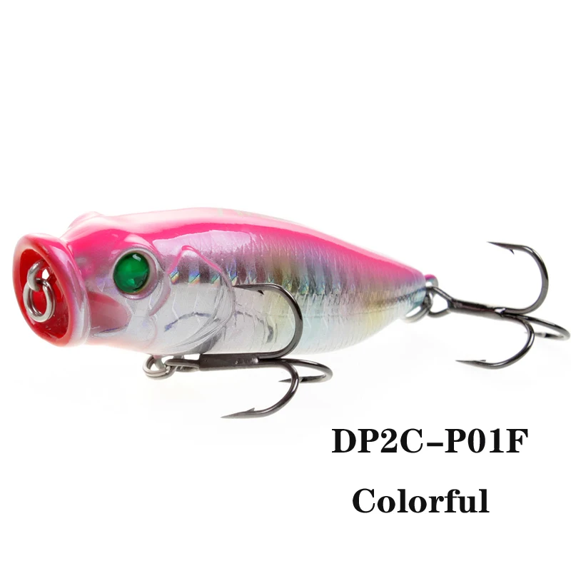 LUTAC Popper-anzuelo de pesca de alta calidad, señuelo duro de ojo de pez 3D, 65mm, 10g, 6 colores - imagen 3