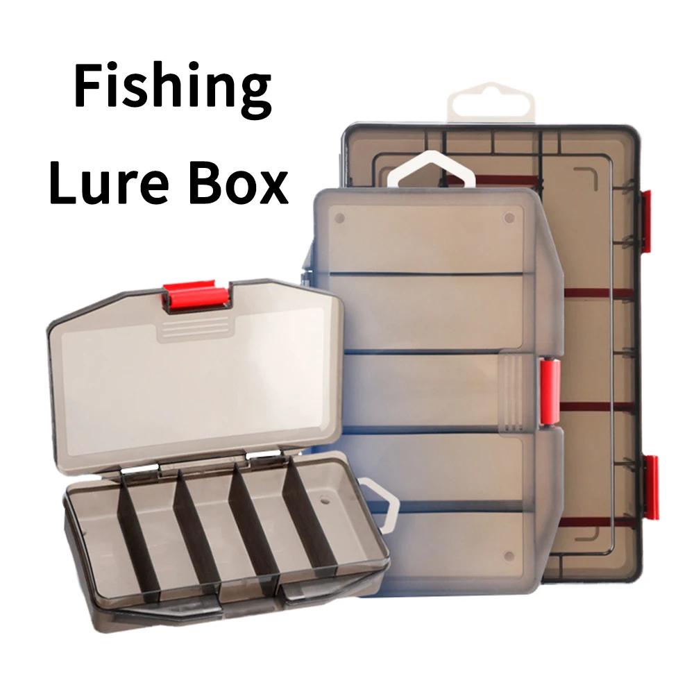 ELLLLV-caja de plástico de una sola capa para señuelos de pesca, accesorios de pesca, contenedor de cebo de plantilla, compartimentos múltiples portátiles, S/M/L - imagen 5