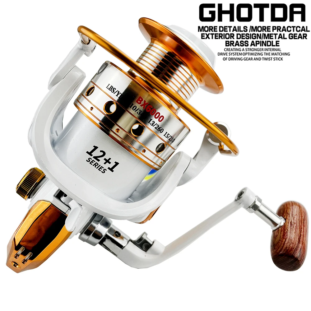 Carrete de pesca giratorio de alta velocidad, alta calidad, relación de engranaje 5,5: 1, para pesca de carpa en agua salada - imagen 2