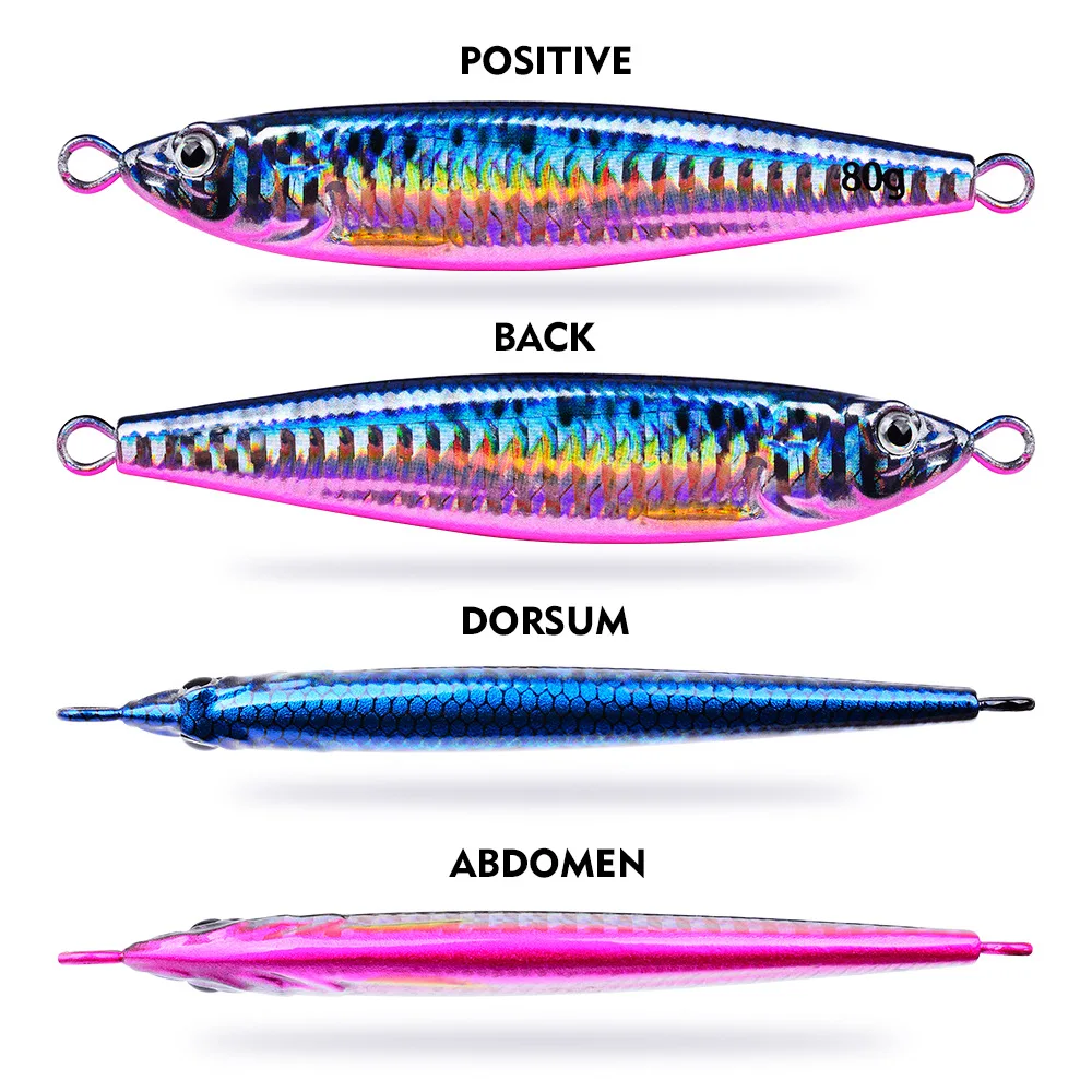 Jig metálico vertical de hundimiento rápido 3D para pesca en mar - imagen 3