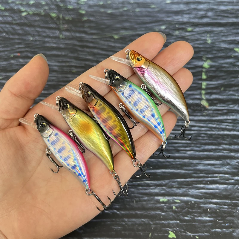 1 Uds. Minnow hundido 51mm 4,2g señuelo de Pesca japonés trucha Peche Wobbler Pesca cebo Artificial accesorios de Pesca cebo duro 9015 - imagen 4