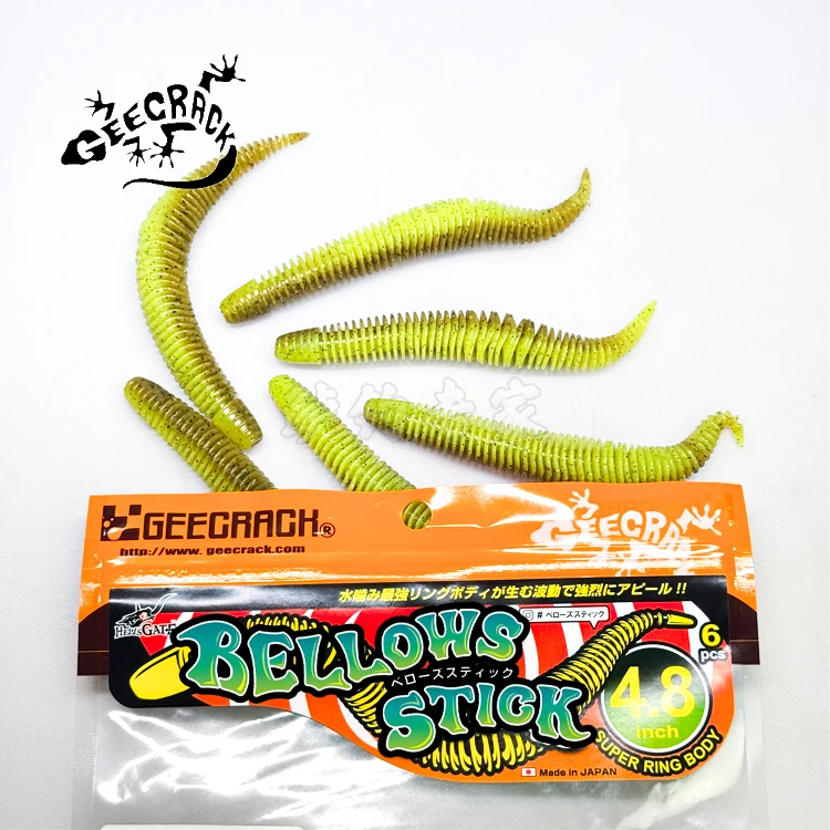 Palo de fuelle de Geecrack japonés, patatas fritas ciclónicas, peso específico alto, grupo de pesca sin plomo de Texas, atletismo de pesca de lubina