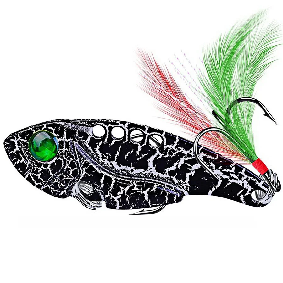 Rattlin Vib Spoonbait Señuelos de Pesca cuchara cebo duro de Metal Wobblers artificiales para Lucio Trolling pescado 50mm 10,5g aparejos de pesca - imagen 2
