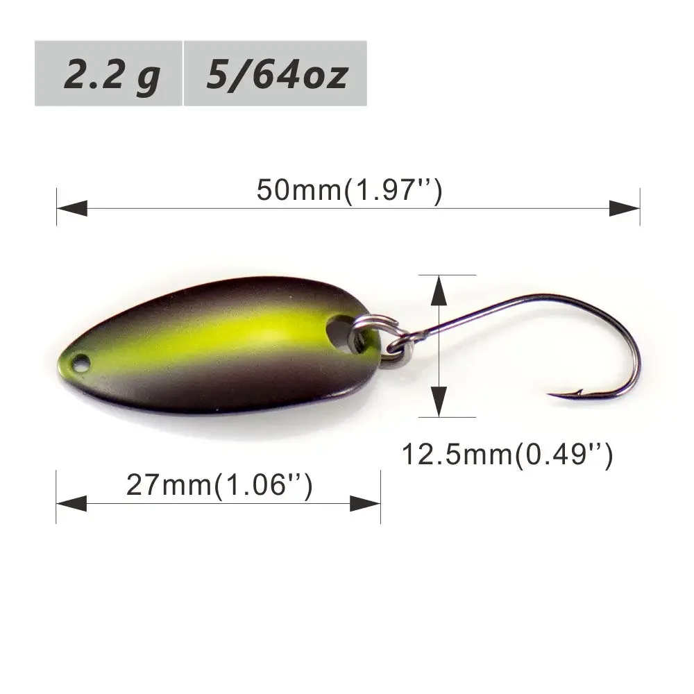 Countbass-Señuelos de pesca para trucha, salmón, Lucio, lubina, Metal, latón, tamaño 27x12,5mm, 2,2g, 5/64oz - imagen 3