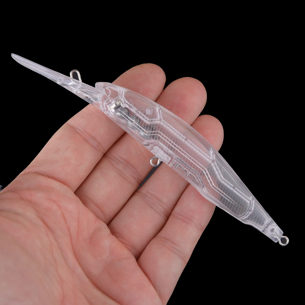 Chan'sHuang 10 Uds. Señuelos de pesca en blanco sin pintar 14cm 15,6g pececillo de aguas profundas DIY hecho a mano cebo de pesca Artificial de fundición larga - imagen 5