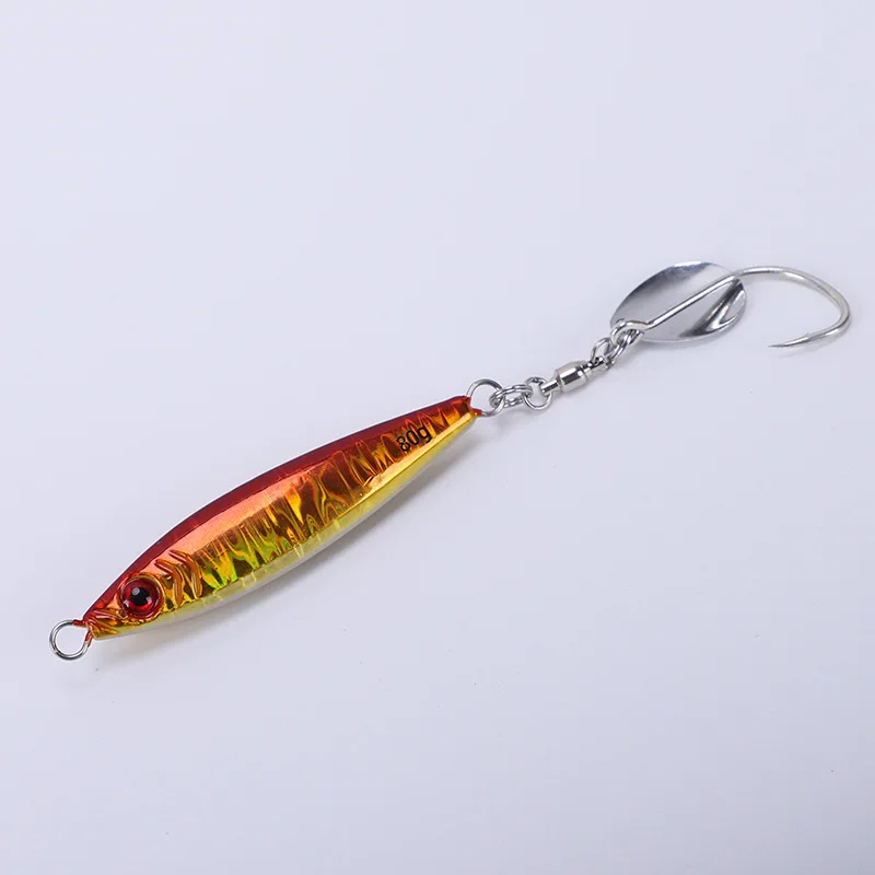 30g 40g 60g 80g brillo luminoso metal lubina caballa amarillo croaker snapper señuelo de pesca cebo de pesca fundido jigging señuelo barco - imagen 3