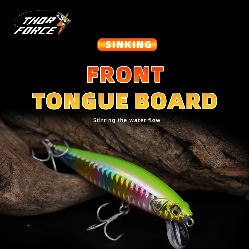 THORFORCE-Mini Señuelos de Pesca de pececillos, cebo duro Artificial, 90MM, 27G, Jerkbait, Lucio, Carkbait, Wobblers, Swimbait, aparejos - imagen 4
