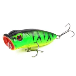 Popper multicolor con anzuelos triples para pesca en mar