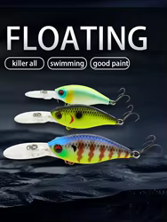 Cebos duros flotantes minnow 52mm para señuelo de pesca de Lucio wobbler pesca