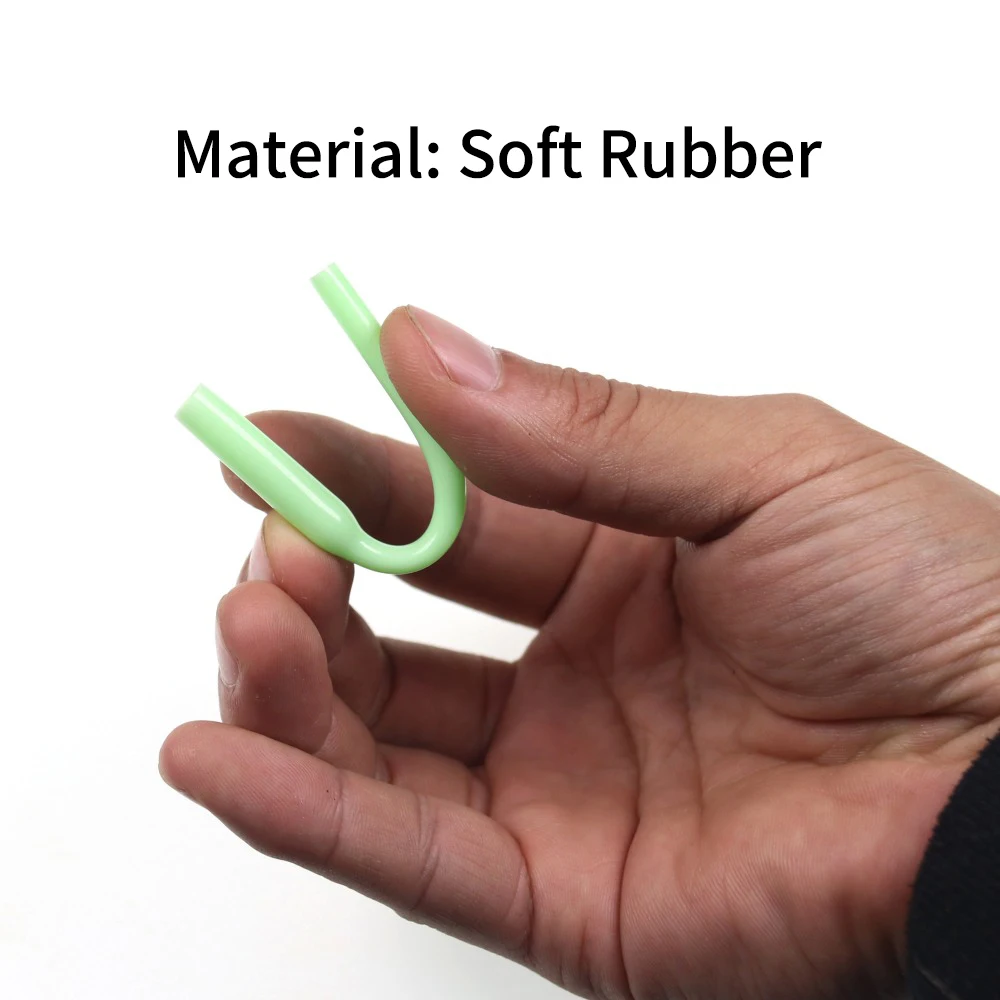 Funda de silicona luminosa para anzuelo de pesca, tubo Protector para señuelo de agua salada que brilla en la oscuridad, 10 unidades - imagen 4