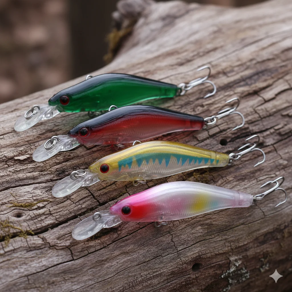 Señuelo Minnow Crankbait para lubina y perca con anzuelos triples