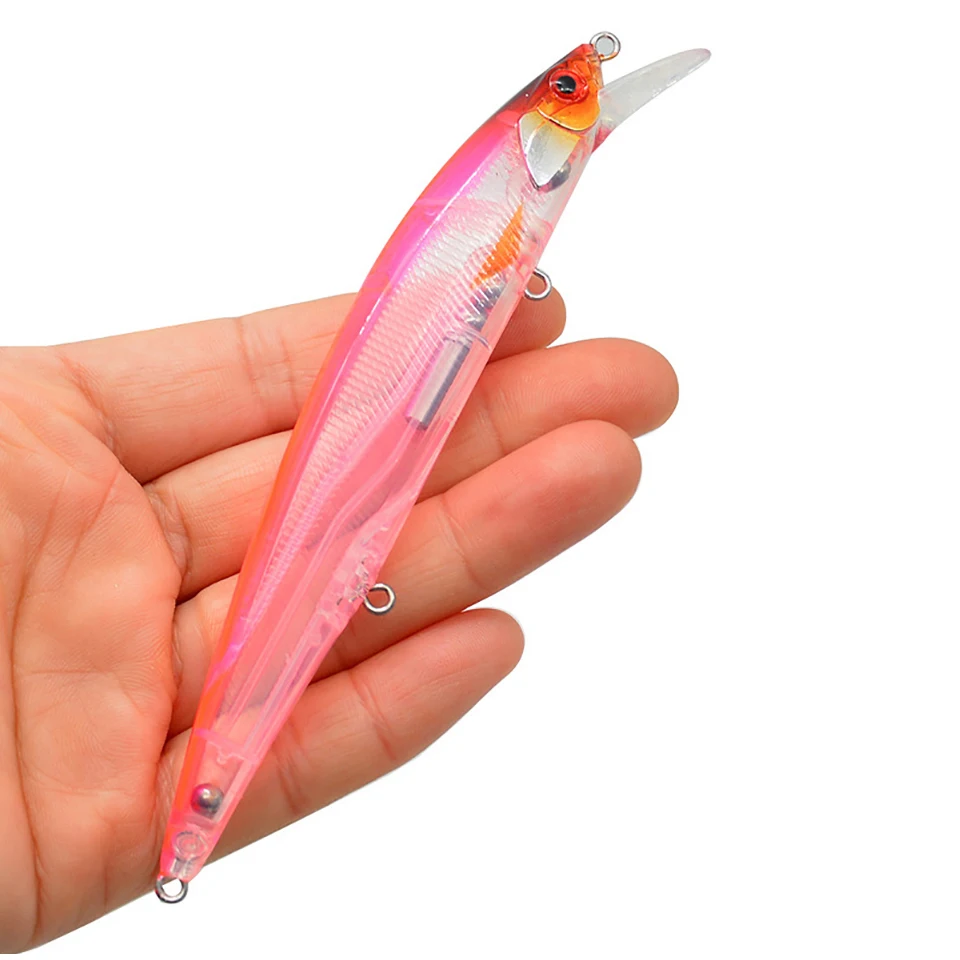 WALK FISH-señuelo de pesca de pececillos, 1 pieza, 130mm/18g, ojos 3D, cebos duros artificiales, calidad Wobbler, profundidad profesional 1,5 m-2m - imagen 4