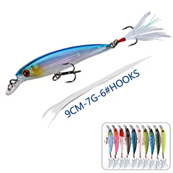 Señuelos flotantes para Pesca de pececillos, cebos duros Wobbler Jig Bait, Crankbaits artificiales, carpa, lubina a rayas, aparejos de Pesca Swimbait