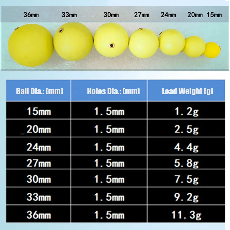 WLPFISHING-señuelo flotante para pesca, flotadores esféricos deslizantes, artículos para accesorios de pesca, herramientas, 5 unidades por lote - imagen 5
