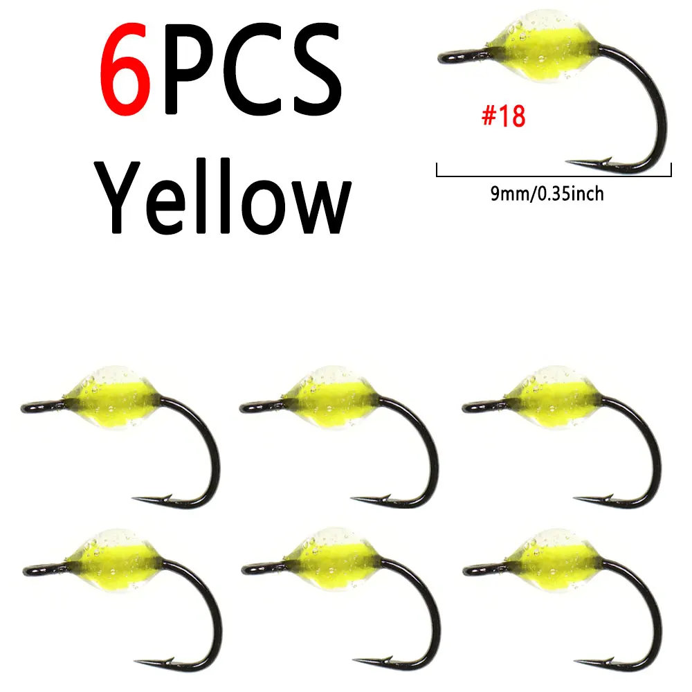 6pcs Yellow