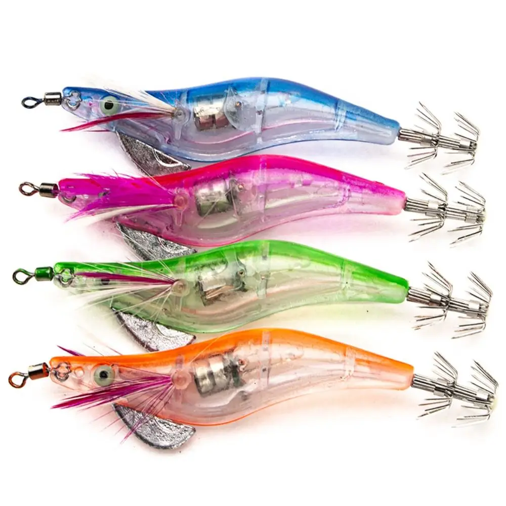 Nuevo Señuelos tipo Gamba de madera de PVC, plantillas rojas, azules, naranjas y verdes, señuelo de pulpo, aparejos de pesca de 10CM - imagen 4