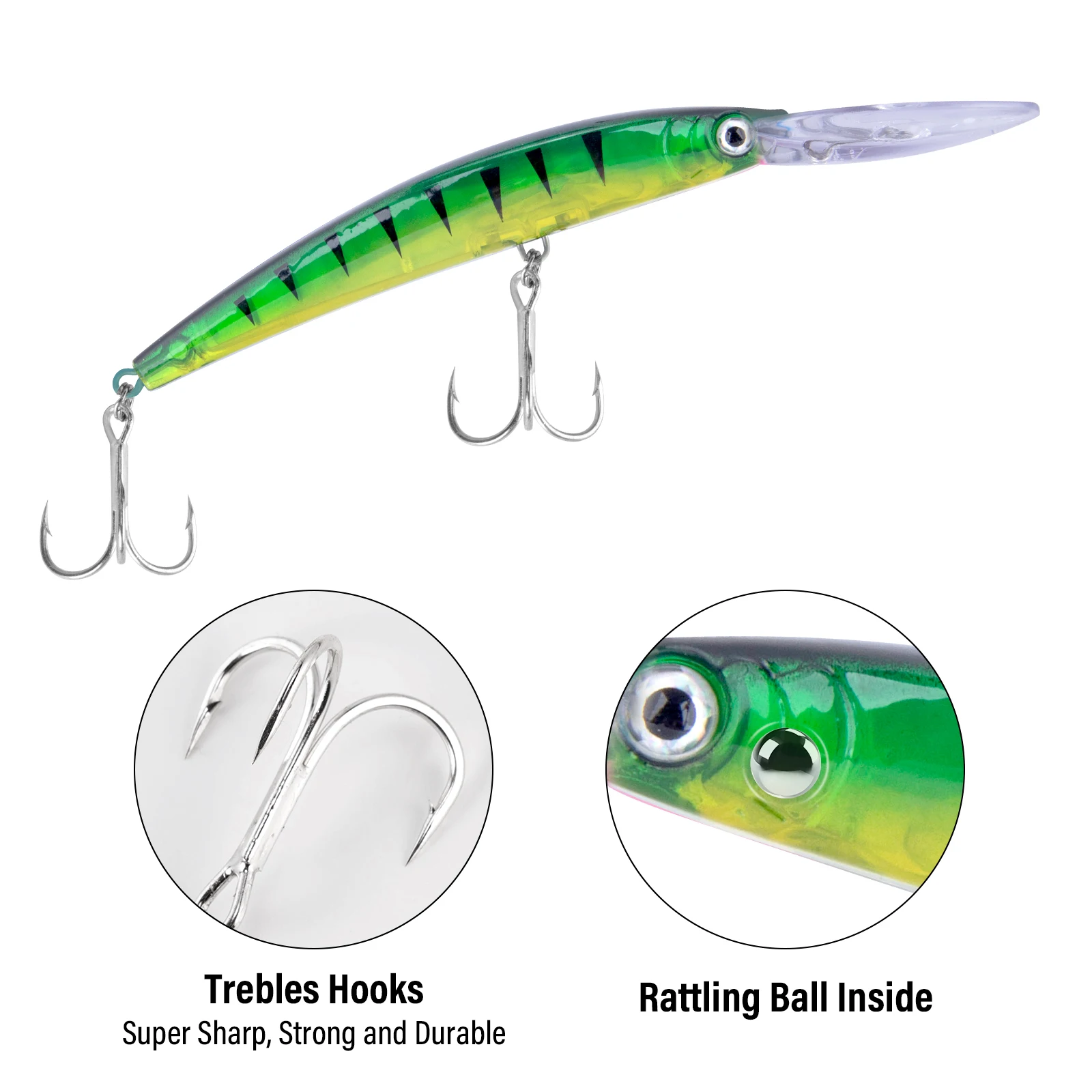 Señuelo Jerkbait buceo profundo para caballa y curricán - imagen 3