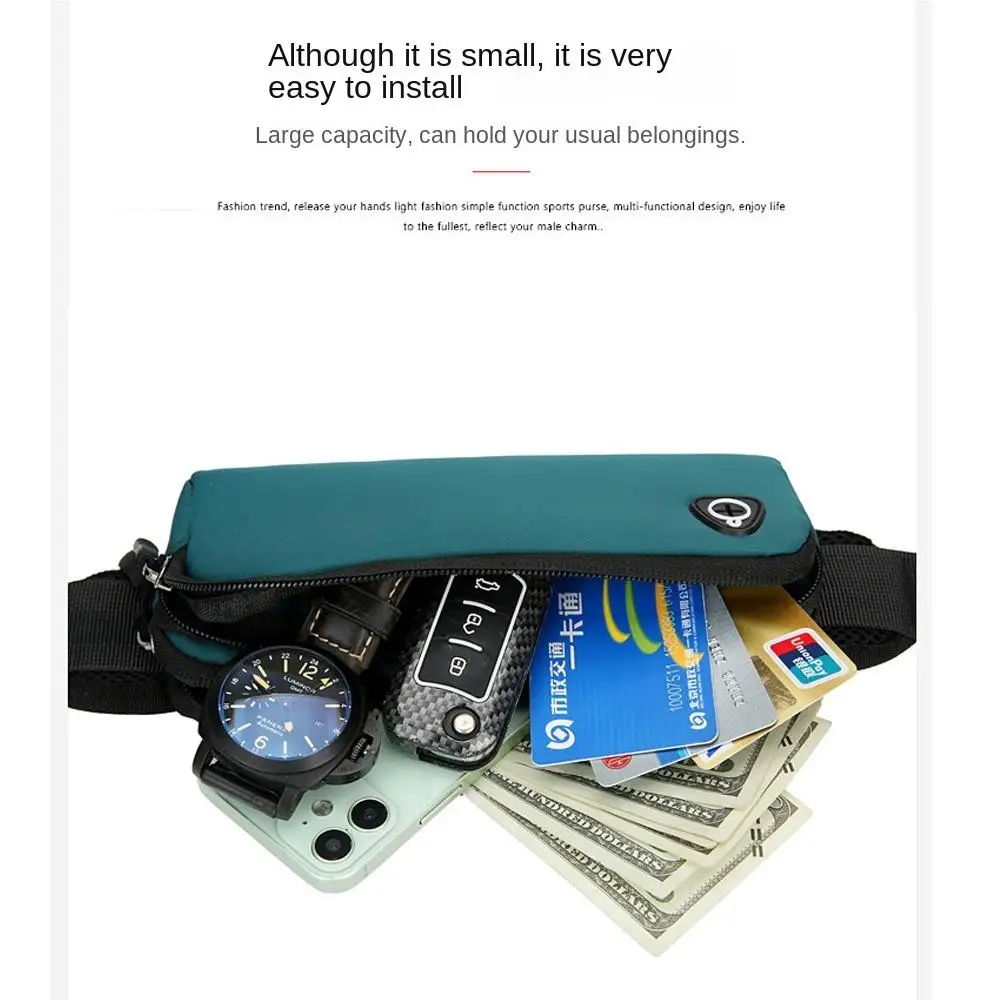 Riñonera para correr para hombre y mujer, funda para cinturón deportivo, para el teléfono móvil, bolso escondido, para el gimnasio - imagen 4