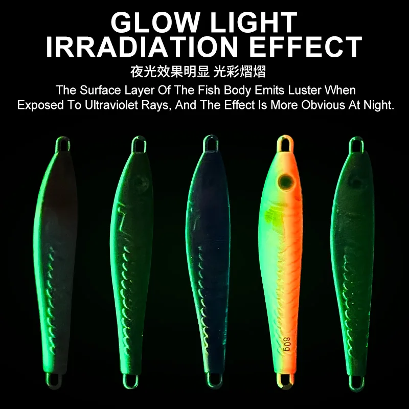 Cuchara Metálica Obsession J149 Glow UV – Lanzamiento largo para lubina - imagen 4