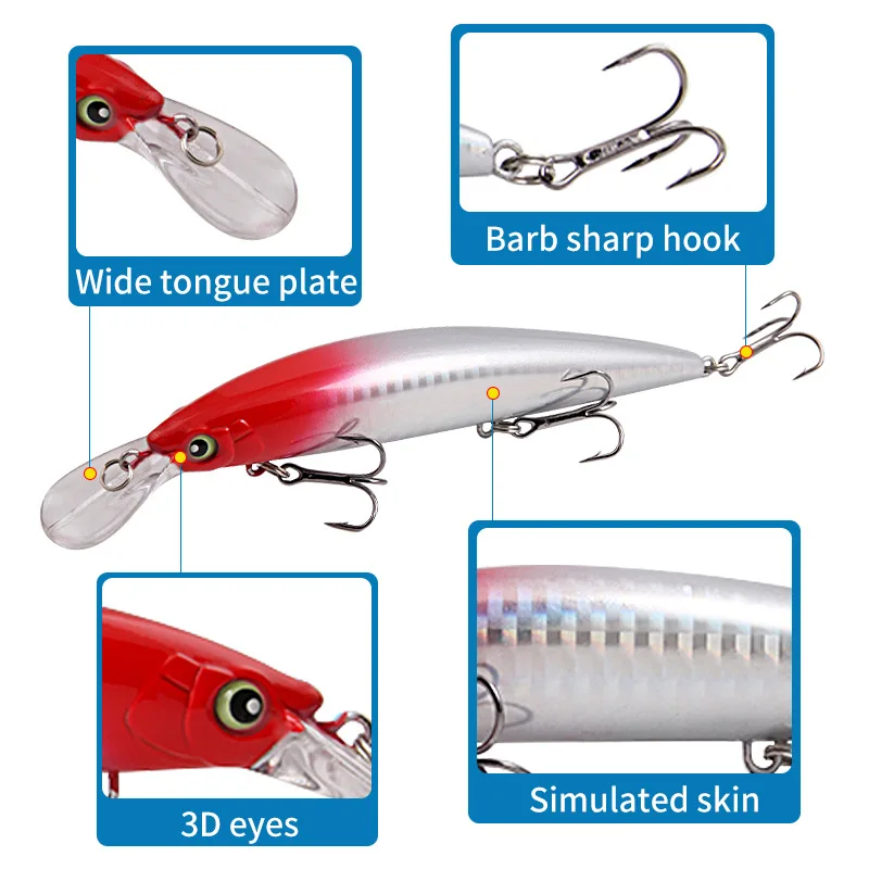 Señuelos de pesca de 36g, 15,2 cm, Jerkbait Minnow Crankbaits, Wobbler, carpas artificiales falsas, cebo duro - imagen 4