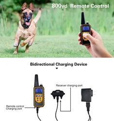 Collar de adiestramiento impermeable con mando y vibración para perros