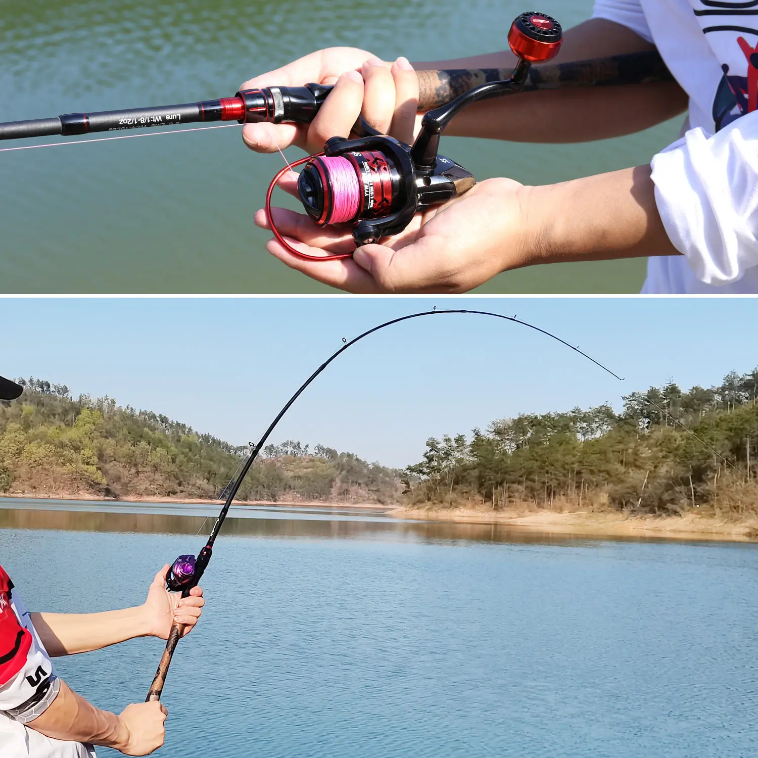 Sougayilang Caña Giratoria de Carbono Ultraligera – Pesca en Agua Dulce - imagen 3