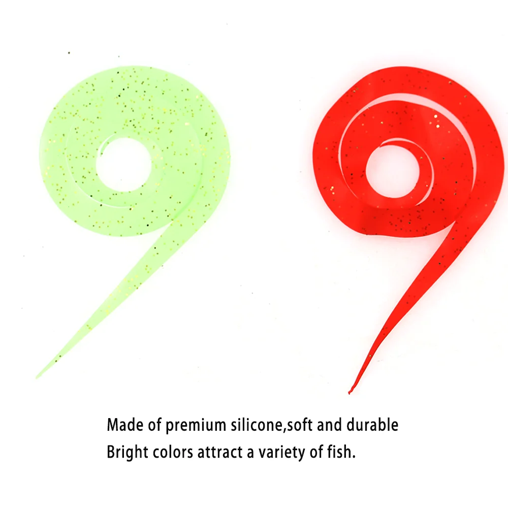 LIONRIVER 20 piezas faldas luminosas de goma de silicona Streamer remolques plantillas pargo pesca de agua salada Material de señuelo de curricán - imagen 4