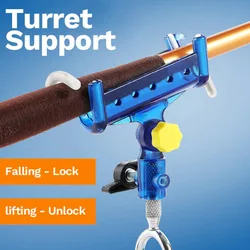Torreta Autoblocante Portacañas – Acero Inoxidable para Pesca